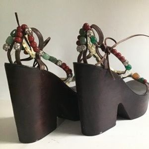 Guiseppi Zanotti jeweled platform shoes